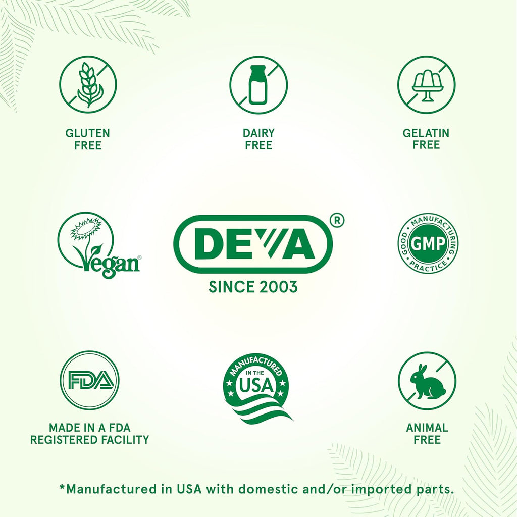 DEVA Biotina Vegana 6000 mcg - Suplemento de Vitamina B7, Comprimidos Pequeños, 90 Unidades