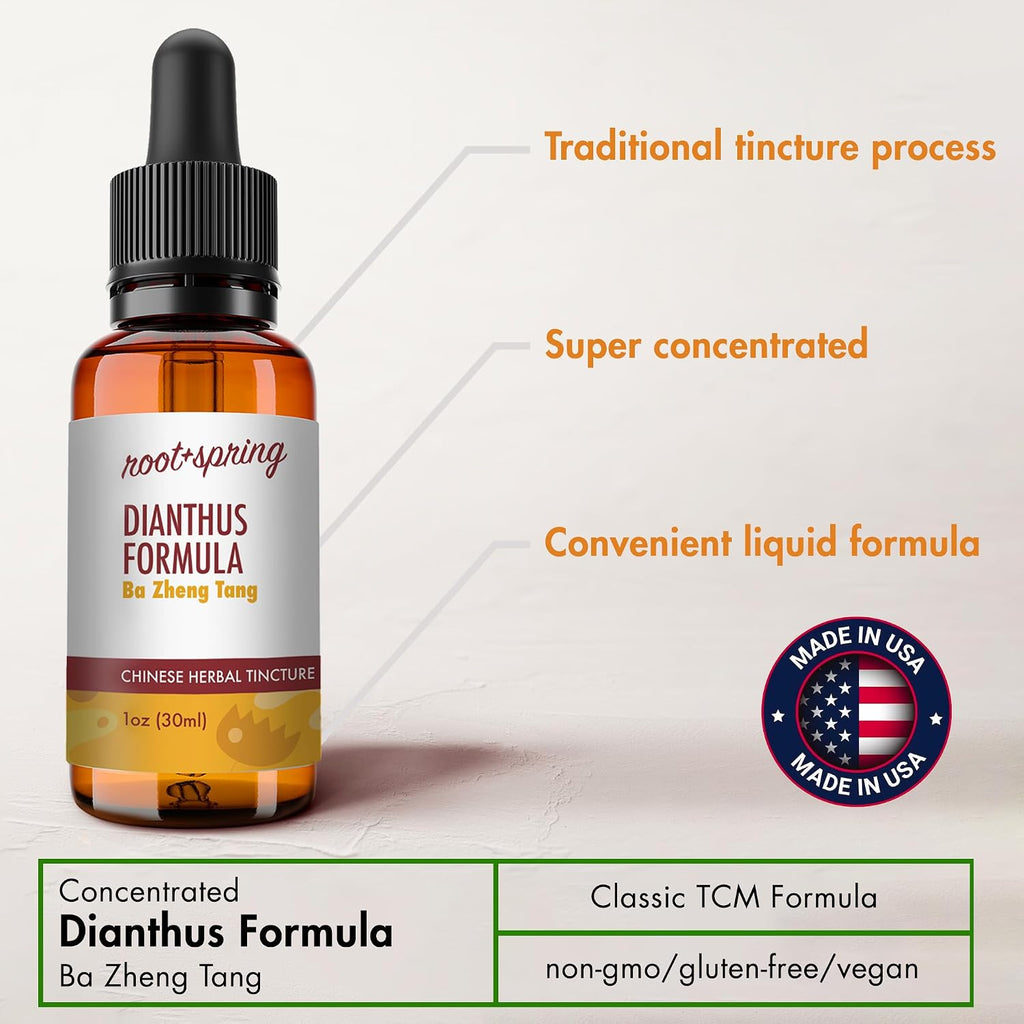 root + spring Dianthus Formula - Tintura de Ba Zheng Tang, Extracto Líquido 1 oz