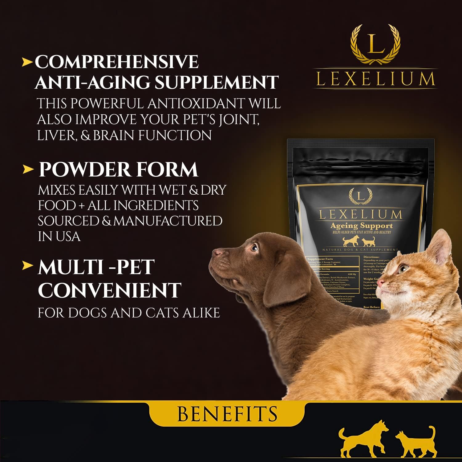 Antioxidante para Perros y Gatos Senior - Polvo 200g