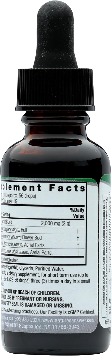 Nature's Answer Black Walnut and Wormwood Extract 30 mL