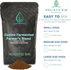 Holistic Bin Canine Fermented Farmer's Blend - Mezcla Fermentada de Calabaza, Espinacas y Vegetales (50g)