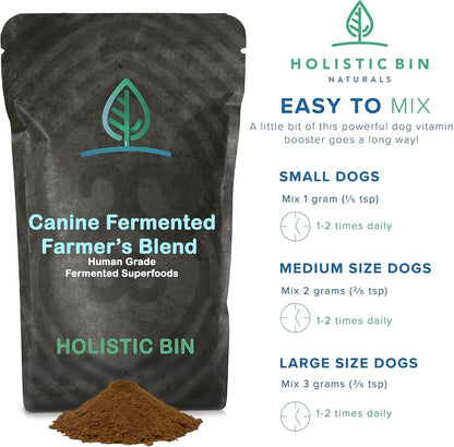 Holistic Bin Canine Fermented Farmer's Blend - Mezcla Fermentada de Calabaza, Espinacas y Vegetales (50g) – Image 3