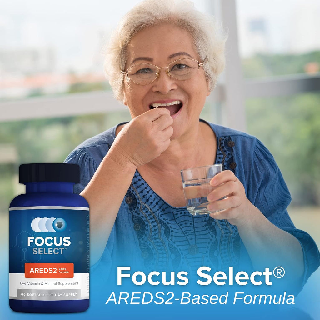 Focus Select AREDS2 – Complemento Ocular Multivitamínico y Mineral, 180 Cápsulas Blandas