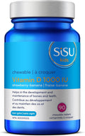 SISU Kids Vitamina D3 1000 UI - 90 Comprimidos Masticables Sabor Fresa-Plátano