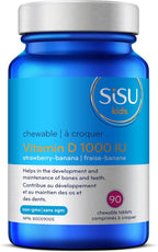 SISU Kids Vitamina D3 1000 UI - 90 Comprimidos Masticables Sabor Fresa-Plátano