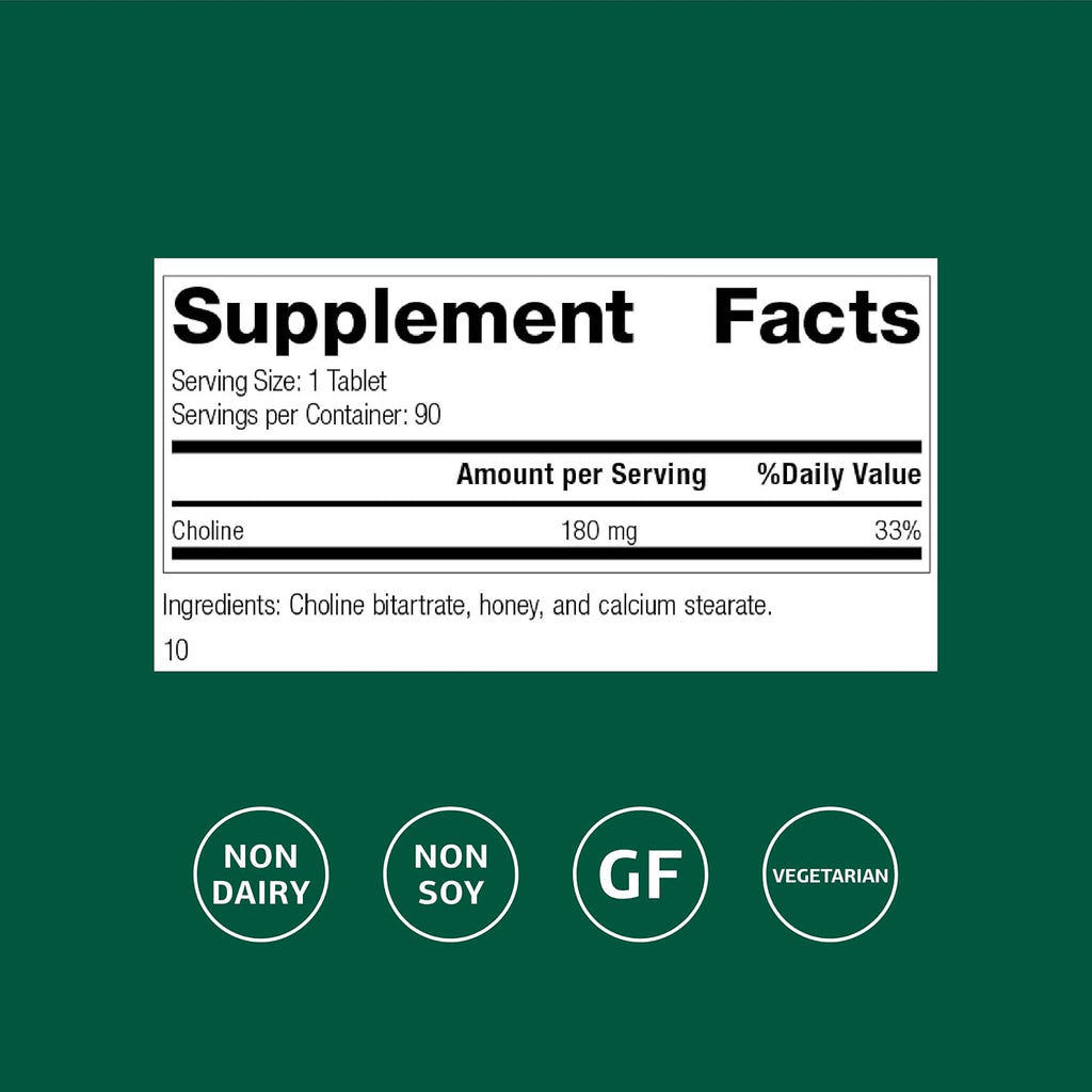 Standard Process Colina - 180 mg, 90 Comprimidos