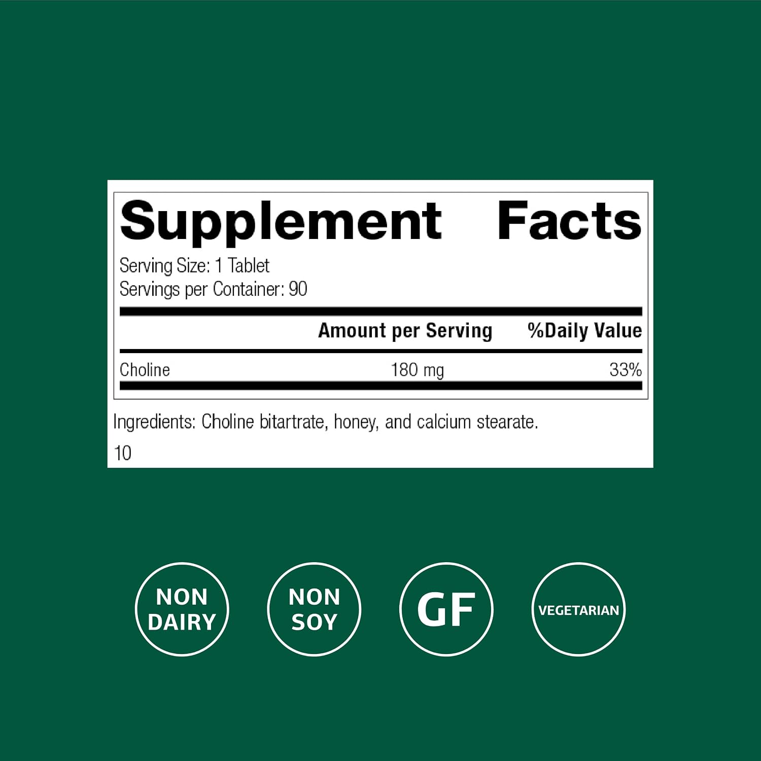Standard Process Colina - 180 mg, 90 Comprimidos