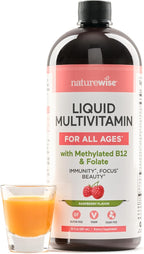 NatureWise Multivitamínico Líquido - Sin Azúcar, Vegano - 887 ml