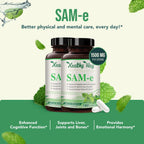 SAM-e 1500mg - S-Adenosilmetionina de Alta Absorción - 120 Cápsulas
