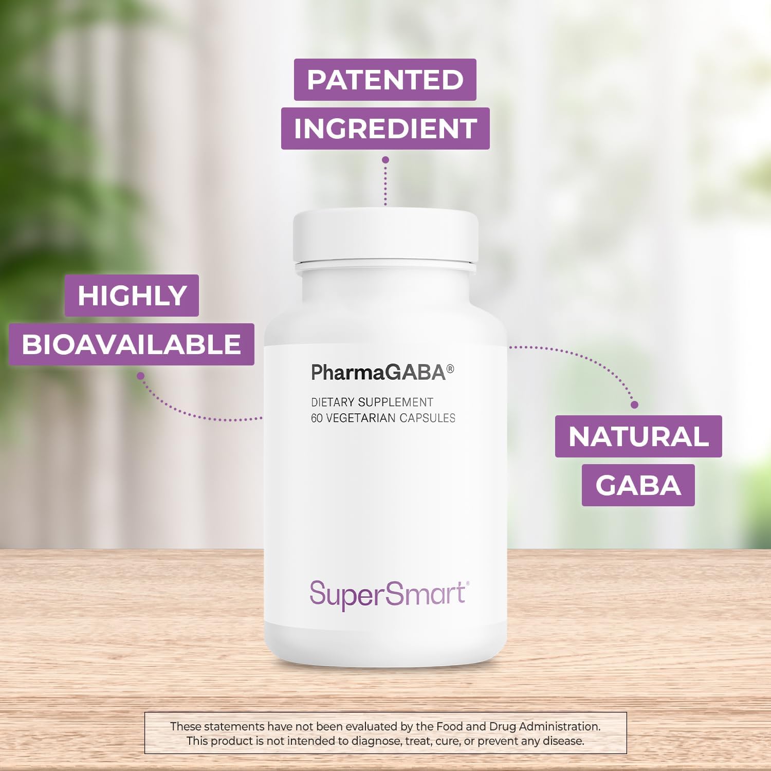 Supersmart Pharma GABA 125mg - 60 Cápsulas Vegetales