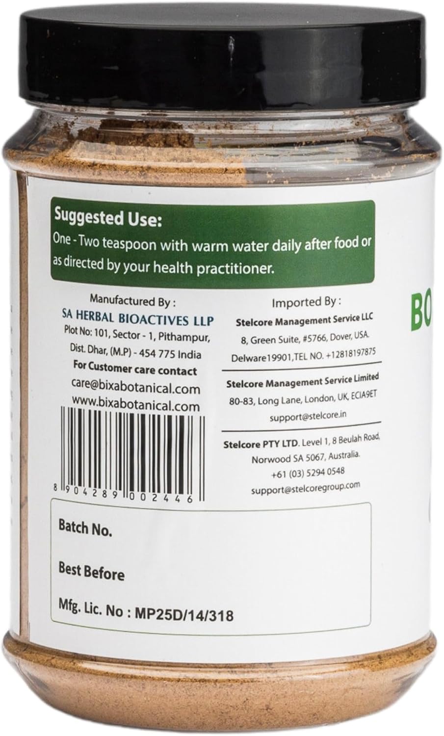 bixa BOTANICAL Polvo de Semilla de Bonducella (Sagargota/Kalarchikai) - 200g