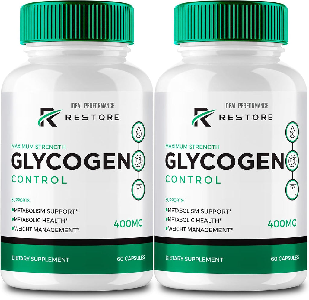 Restore Glycogen Control Cápsulas - Fórmula Natural Máxima Potencia (2 Pack)