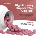 Vitamina B12 2500 mcg Pastillas Sublinguales Sabor Cereza - NutraBulk