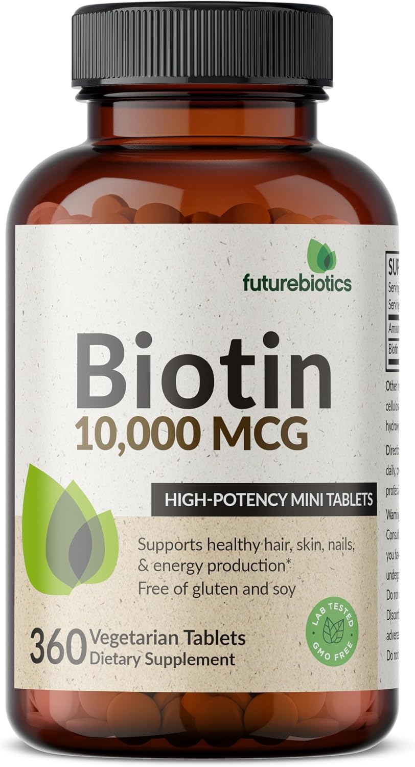 Futurebiotics Biotina 10.000 mcg – 360 Comprimidos Veganos