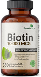 Futurebiotics Biotina 10.000 mcg – 360 Comprimidos Veganos