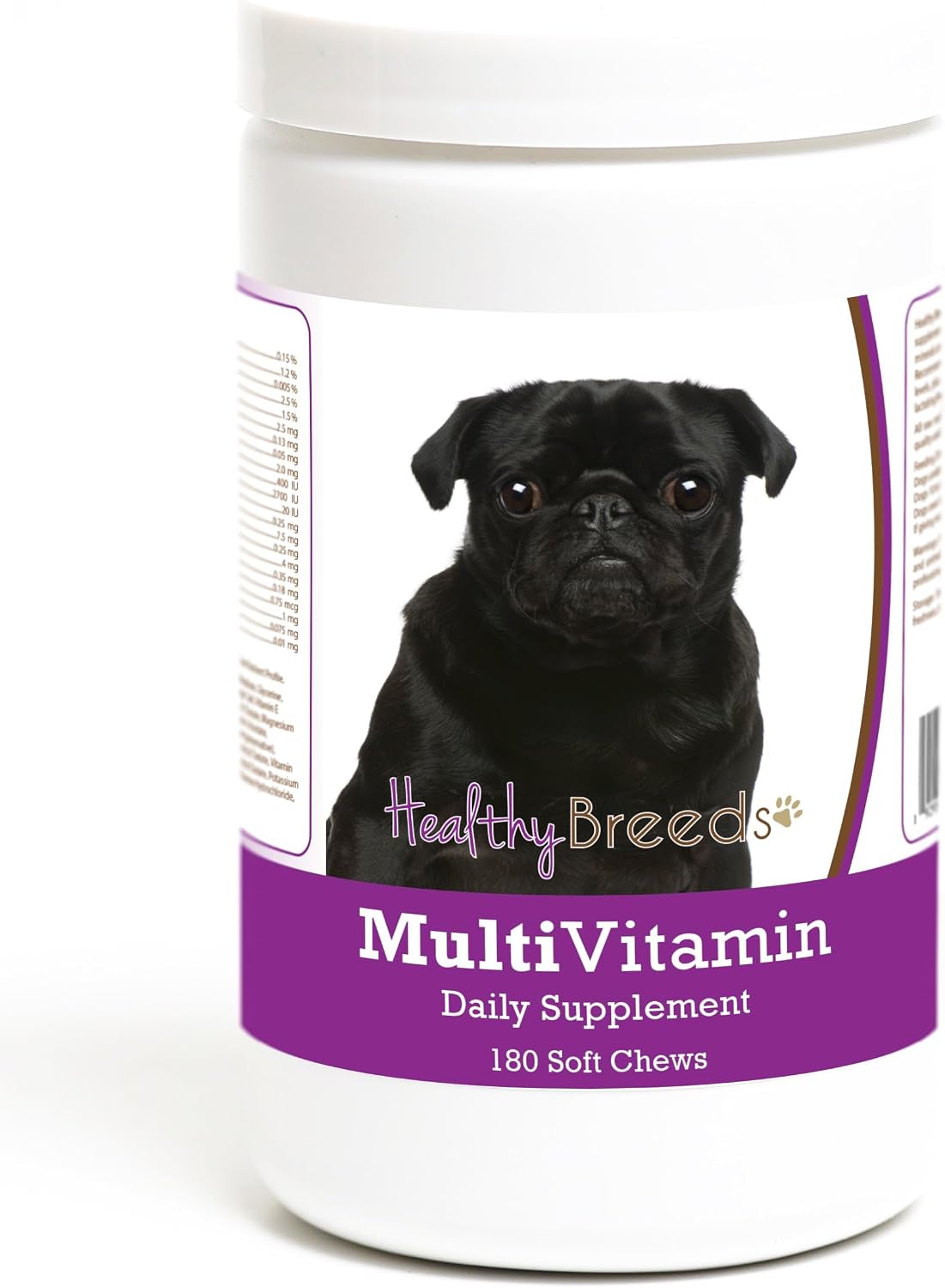 Healthy Breeds Pug Multivitamin Soft Chew para Perros 180 unidades