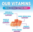 Multivitamin Gummies para Adultos - Multivitamínico Completo en Gominolas para Mujeres y Hombres - Vitaminas A, C, D, E, B12 y Zinc - 60 Gominolas Vegetarianas