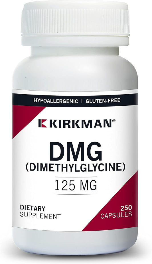 Kirkman – DMG (Dimetilglicina) 125 mg – Hipoalergénico – 250 Cápsulas Vegetarianas