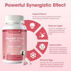Myo-Inositol y D-Chiro Inositol para Mujeres, 14-en-1 Inositol Liposomal con Ácido Fólico, Omega-3 y Multivitaminas, 120 Cápsulas Veganas