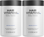 Codeage Hair Vitamins: Biotina 10000 mcg para Cabello y Uñas - 120 Cápsulas