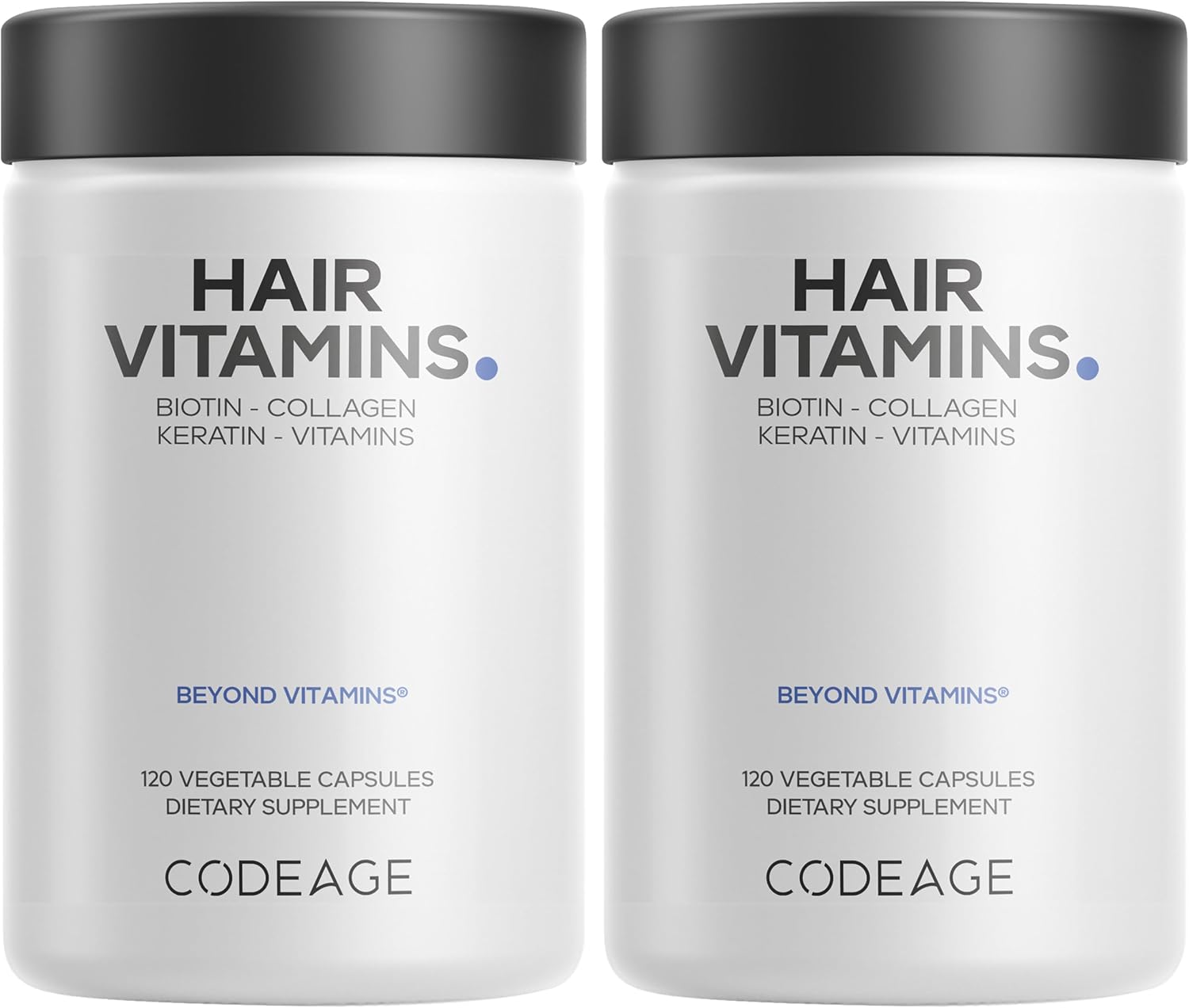 Codeage Hair Vitamins: Biotina 10000 mcg para Cabello y Uñas - 120 Cápsulas