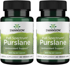 Swanson Full Spectrum Verdolaga 400 mg, 60 Cápsulas Veganas (2 Paquetes)