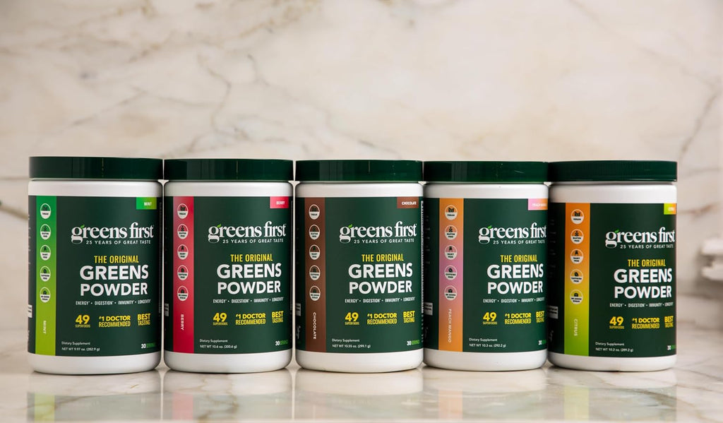 Greens First El Polvo Verde Original - Menta, 30 Porciones