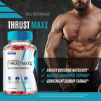 Thrust Maxx Gummies - Gomitas de Suplemento para Hombres - Fórmula Avanzada de Máxima Potencia (60 Gomitas)