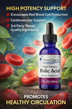 HoneyCombs Gotas de Vitamina B9 (Ácido Fólico) – Suplemento Líquido de Folato, 30 ml
