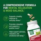 Bell Lifestyle Calming Stress Relief - Mezcla herbal con 5-HTP y GABA para el estrés y la relajación, 60 cápsulas veganas