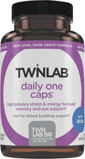 Twinlab Daily One Caps with Iron - Multivitamin for Men and Women - 60 Capsules