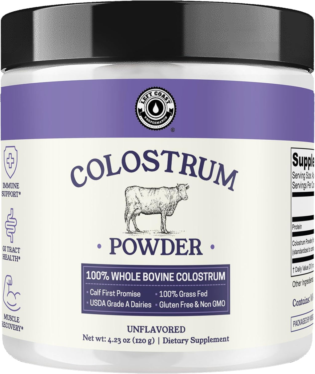 Polvo de Calostro Bovino – Origen EE.UU., para Inmunidad, Salud Intestinal y Recuperación Muscular – Sin Aditivos, de Pastoreo, No OGM