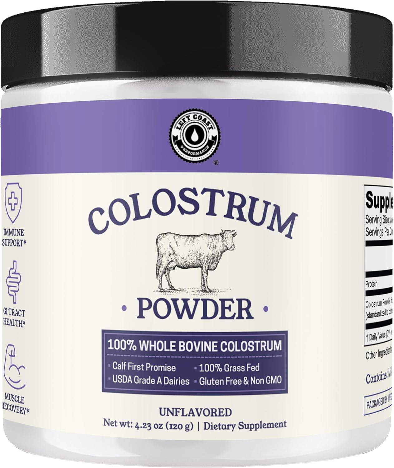 Polvo de Calostro Bovino – Origen EE.UU., para Inmunidad, Salud Intestinal y Recuperación Muscular – Sin Aditivos, de Pastoreo, No OGM