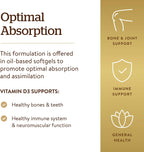 Solgar Vitamina D3 (Colecalciferol) 125 mcg (5000 UI), 100 Softgels