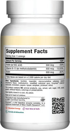 Maxi Health Vitamina B12 con Ácido Fólico y Biotina - 360 Comprimidos Sublinguales Sabor Fresa