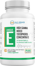 UNIQUE E A.C. Grace Company - Mixed Tocopherols, 120 Softgels - Natural Vitamin E