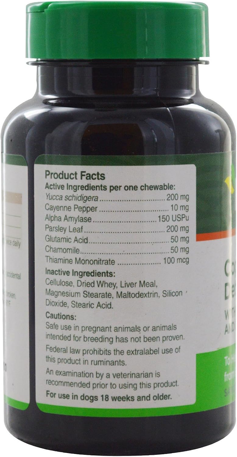 PetNC Natural Care Coprophagia Stool Eating Deterrent Chews for Dogs, 60 Count