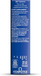 Vitabiotics Wellman - Multivitamínico para Hombres, 30 Comprimidos