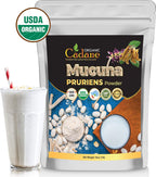 Organic Cadane Mucuna Pruriens en Polvo 1 Libra | Ayuda a la Salud Cerebral, Inmunidad y Energía | Certificado USDA Vegano