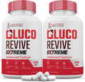 Gluco Revive Extreme 1295mg - Suplemento Avanzado con Hierbas y Vitaminas (2 Pack, 120 Cápsulas)