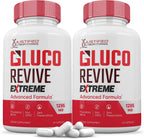 Gluco Revive Extreme 1295mg - Suplemento Avanzado con Hierbas y Vitaminas (2 Pack, 120 Cápsulas)