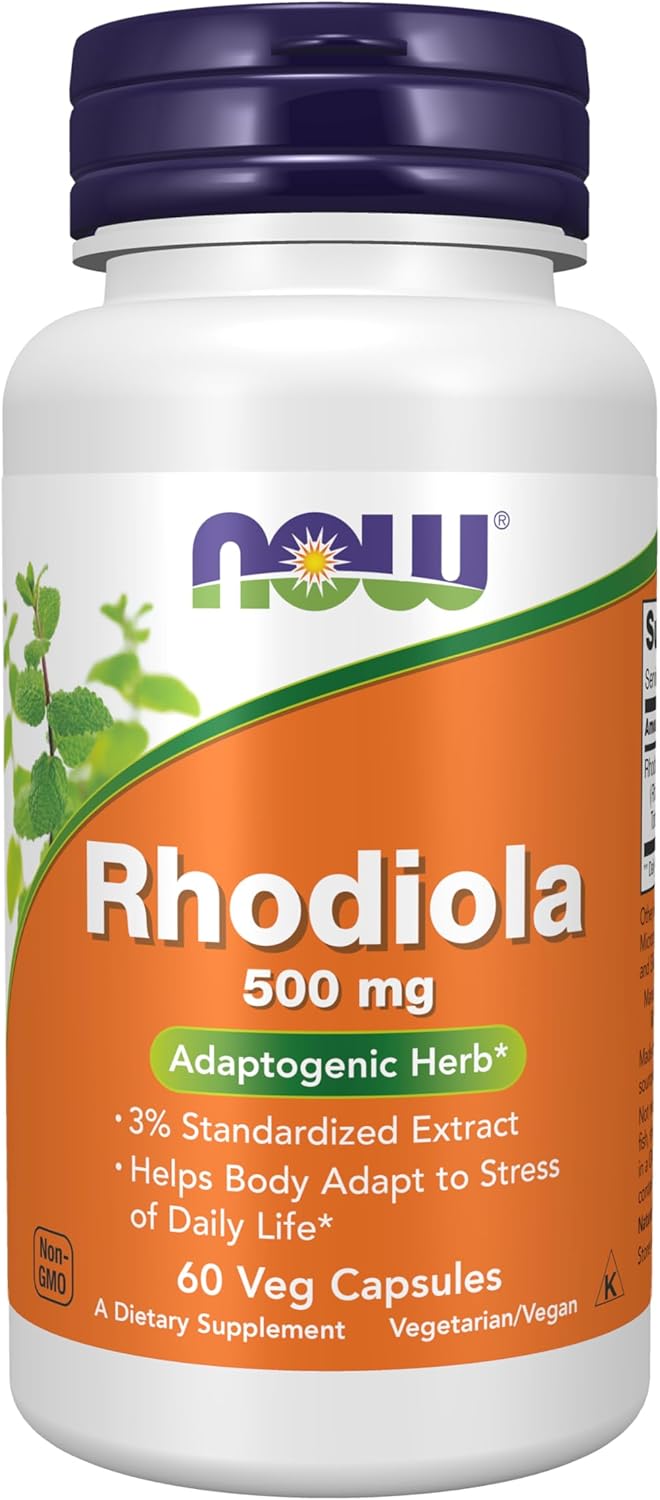 NOW Foods, Rhodiola 500 mg, 60 Cápsulas Vegetales