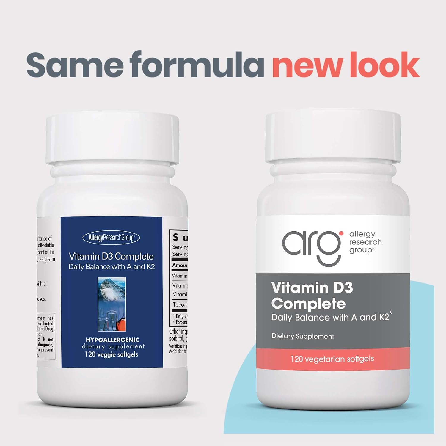 Allergy Research Group Vit D3 Complete - 120 softgels vegetales