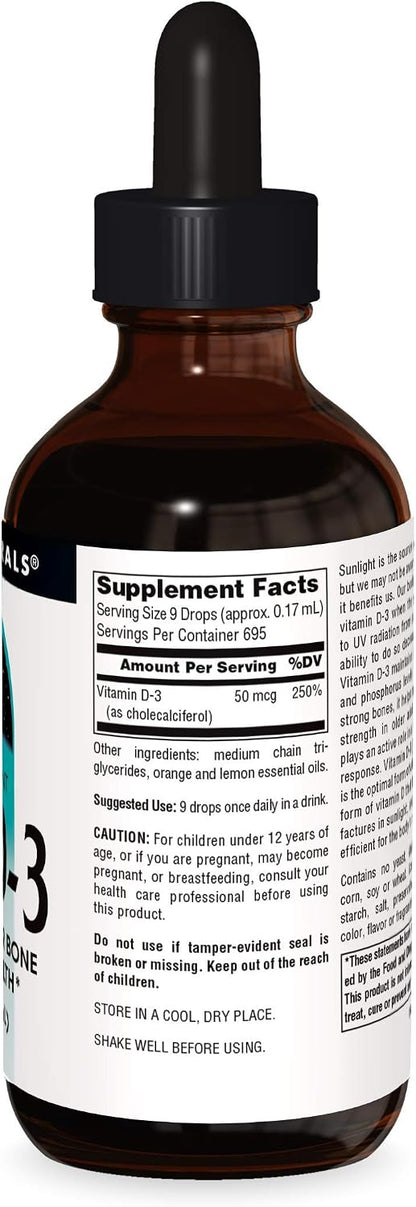 Source Naturals Gotas de Vitamina D3 2000 UI – La vitamina D contribuye al mantenimiento de los huesos en – Image 3