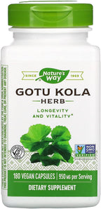 Nature's Way Gotu Kola - 180 Capsules of 475 mg