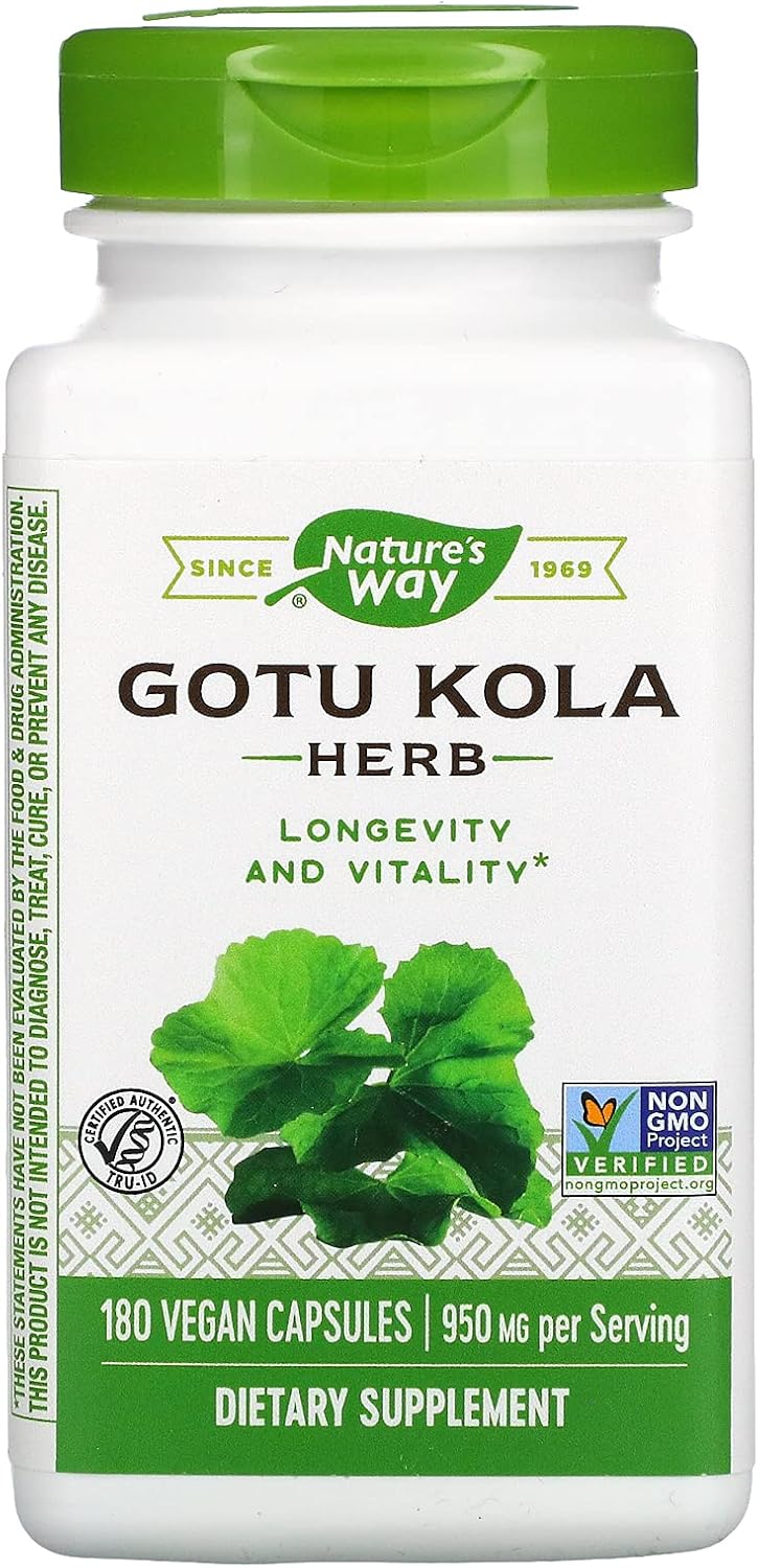 Nature's Way Gotu Kola - 180 Capsules of 475 mg