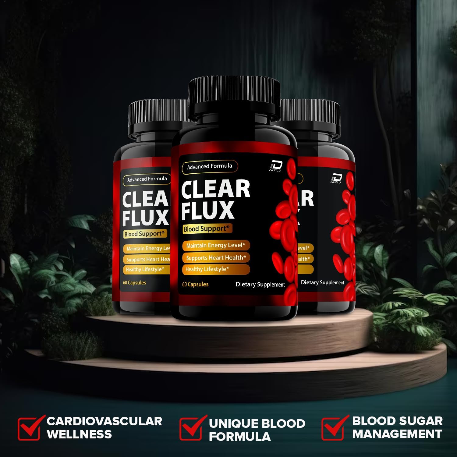 Clear Flux Cápsulas - ClearFlux Advanced Supplement, Fórmula Natural (120 Cápsulas - 2 Envases)