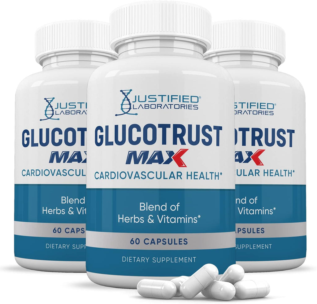 Justified Laboratories Glucotrust Max 1295mg - 300 Cápsulas (5 Envases)