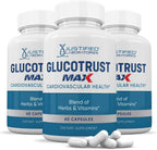 Justified Laboratories Glucotrust Max 1295mg - 300 Cápsulas (5 Envases)