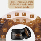 Resina de Shilajit Orgánica del Himalaya - Grado Oro 100% Pura con Ácido Fúlvico y 85+ Minerales Traza - Pack de 3 (6 Meses de Suministro)